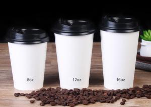 Insulated Recycled Paper Coffee Cups With Food Grade Polyethylene Lamination