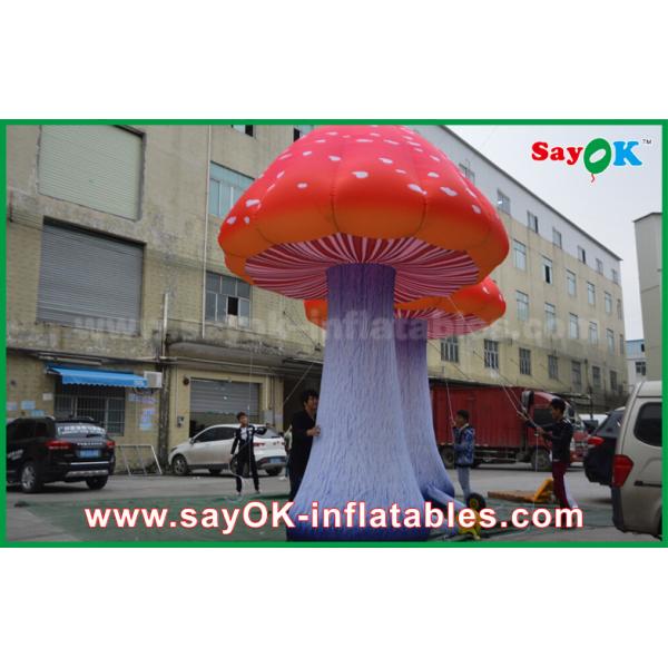 Oxford Cloth Custom Inflatable Products Giant LED Lighting Inflatable Mushroom