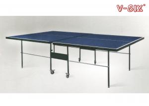 China Recreation Folding Table Tennis Table Leg Round Tube With Bats Container factory