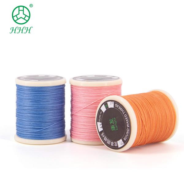 0.55mm Waterproof Polyester Bonded Round Waxed Thread for Leather Sewing Hand Knitting