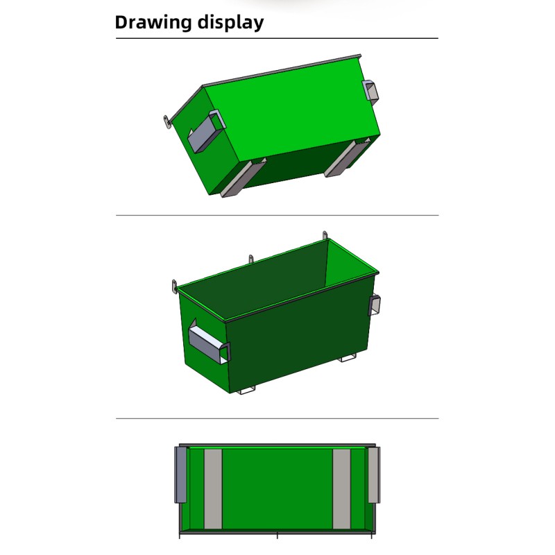 Front Load Trash Container for Commercial Use
