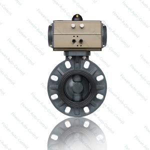 PVC DN50 Pneumatic Actuator Operated Butterfly Valve