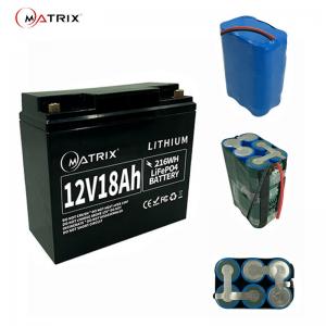 China 18ah 12v Lithium Battery Pack Deep Cycle LifePO4 Li Ion Batteries 5years Warranty factory