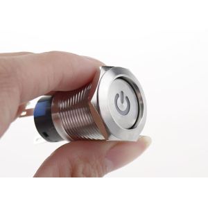 China 250VAC Waterproof 16mm Illuminated LED Latching Push Button Switch factory