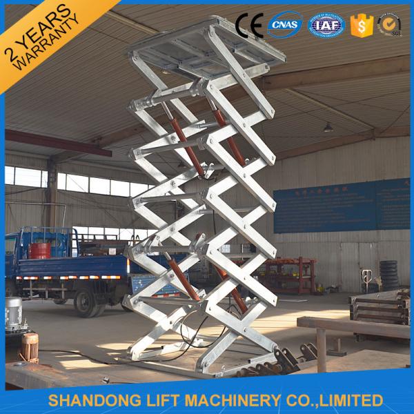 China Hot Dip Galvanized Stationary Hydraulic Scissor Lift , Cargo Loading Industrial Lift Tables factory