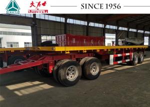 China 10 Meter 4 Axle Truck Drawbar Trailers , Pull Trailers America Type Mechanical Suspension factory