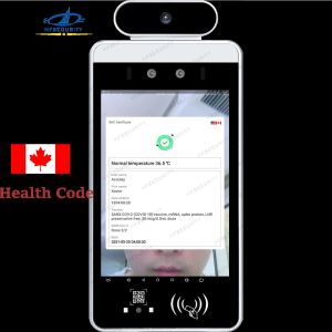 HF80C EU 8 inch Green Pass Vaccine Face Recognition Health Code Scan Device