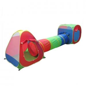 China Colorful Pop Up Childrens Play Tent Bed Tunnel Tent Easy To Fold For 3-4 Person on sale