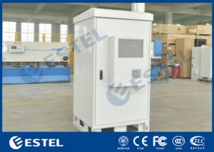 China Single Wall 40U Outdoor Telecom Cabinet Galvanized Steel Front Access Floor Mounting Type factory