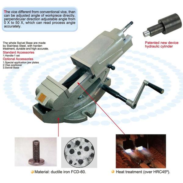 HN Hydraulic pressure tilting precision vice