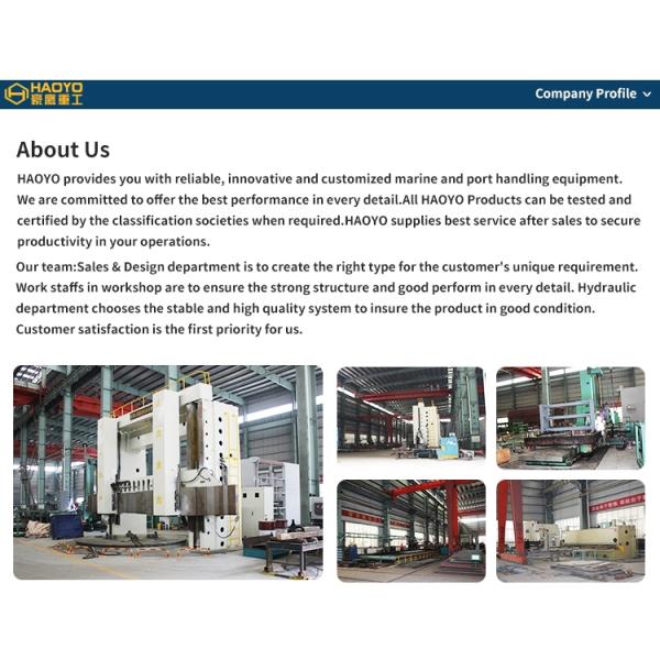 Stiff Boom Ship Floating Dock Crane with Remote Control Marine Ship Deck Crane