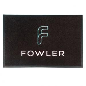 China Nylon Fiber Rubber Backing Custom Logo Mat Welcome Doormat Rug on sale