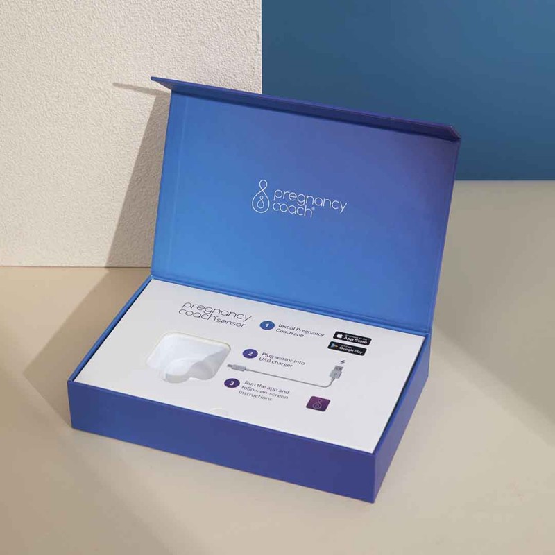 Customized Clamshell Rigid Box Eco Friendly Electronics Packaging With Magnetic Closure