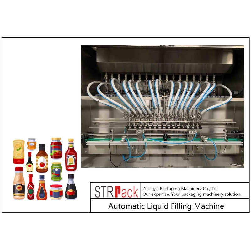PLC Control Automatic Liquid Filling Machine 220V / 50Hz