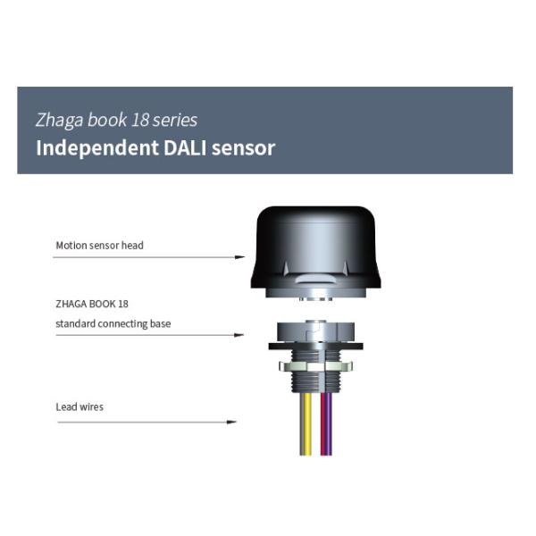 12V DC HNS153DL Independent DALI Motion Sensor 5.8GHz DALI Output
