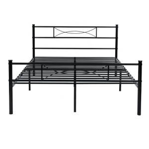 China Black Wrought Iron Bed , Wrought Iron Platform Bed For  Hotel Family factory
