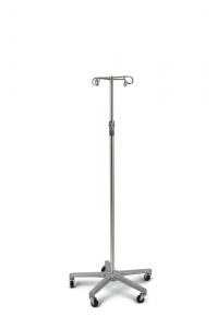 China Stainless Steel IV Pole Stand With 5 Legs For Surgical Hospital factory