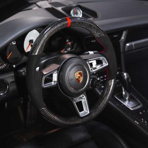 China Porsche Series Carbon Fiber Steering Wheel Modification Race Inspired With Shift Paddles factory