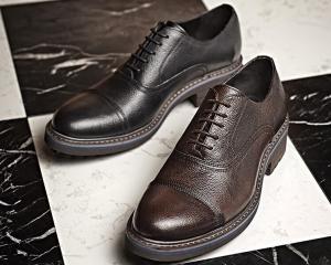 China Woven Formal Mens Leather Dress Shoes Elegant Goodyear Welted Shoes With Two Cap Toe factory