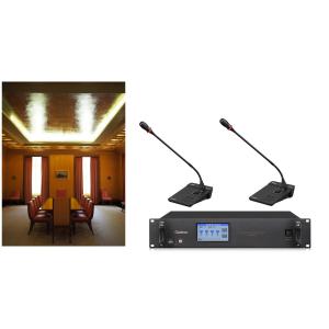 China UHF 4 channels Wireless Conferencing System 128 Unit Camera Tracking factory