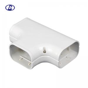 China 100mm AC Duct PVC Air Conditioner Pipe Cover Duct T-Joint Tee Joint factory
