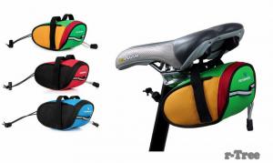 Outdoor Cycling Mountain Bike Bicycle Saddle Bag Back Seat Tail Pouch Package Black/Green