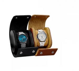 China PU Leather Wrist Watch Packaging Box Custom Logo 3.9*3.2*2.7 in factory