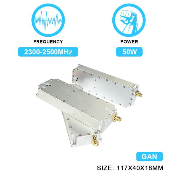 2.4G 4G 50W 2300-2500MHz GaN RF Power Amplifier Drone Counter Module for Anti Drone System Mavic3 Fpv Djis Autel Anti Fpv with Isolation Protector