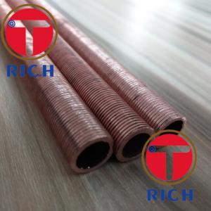 China UNS12200 Spiral Brass Finned Tube Heat Exchanger / Red Finned Copper Tubing on sale
