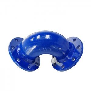 China PN25 Ductile Iron Pipe Fittings Double Flanged Bend 90/45 Degree factory