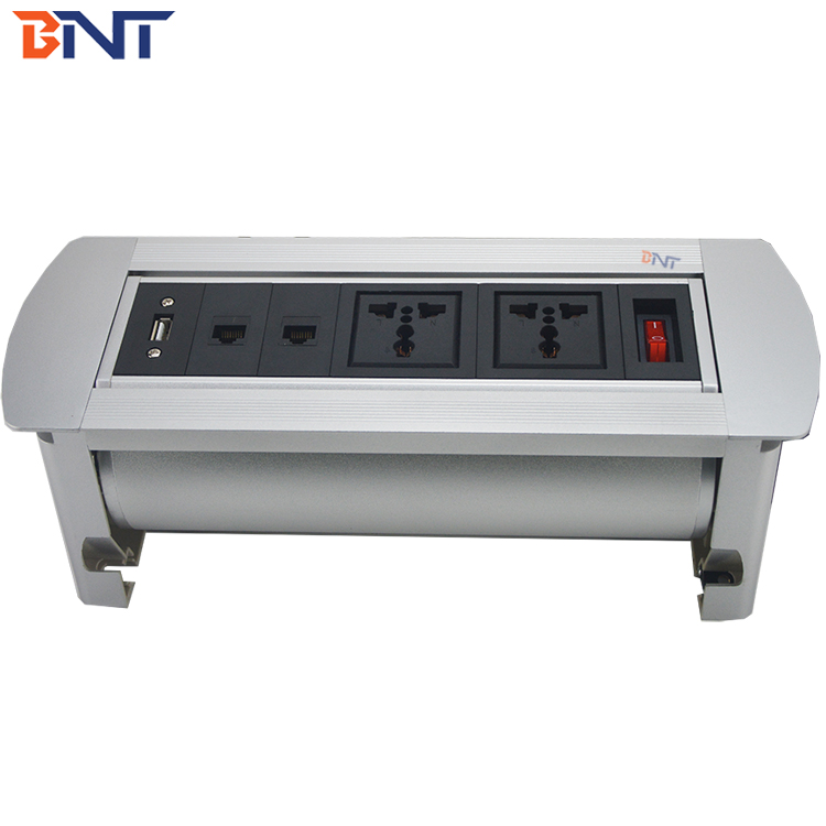 110V Hidden Table Flip Up Socket With Universal Power Switch