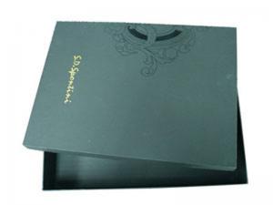 China Sd.Spondini Men’s Shirt Box, Black Keepsake Gift Boxes For Packaging 1c+1c Printing factory
