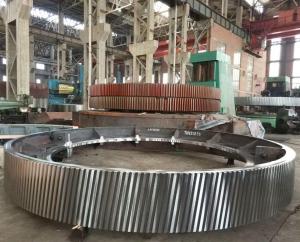 China 16m CNC Hobbing Machine Cutting Spur Rotary Kiln Girth Gear And Mill Girth Gear factory