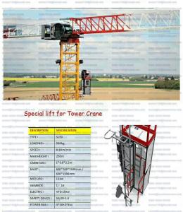 OEM SC50 Building Tower Crane Elevator with Inverter Control System