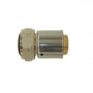 China Compressing Brass Press Fittings For PEX Pipes with stainless steel sleeve factory