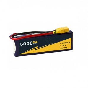 China 45~90C 5000mAh 2S RC Plane Receiver Battery 7.4V RC Glider Battery factory