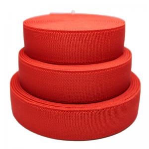 China Bodybuilding Latex Resistance Band Polyester Elastic Webbing 2.5cm Red factory