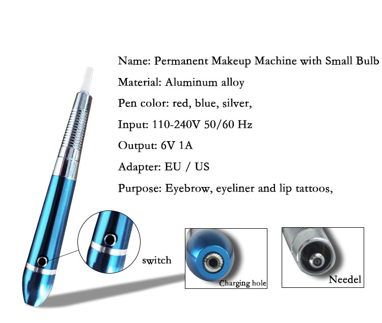 6V Aluminium Permanent Makeup Machine Pen Multifunctional Microblading Fo Eyeliner Low Noise
