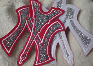 China Iron On Backing Stone Custom Embroidered Patches With Handmade factory
