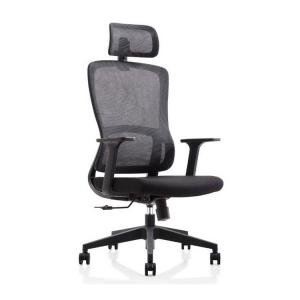 China Black Headrest Mesh Office Chair High Stretch Mesh Task Chair factory