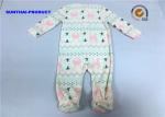 Rabbit AOP Baby Girl Pram Suit Crew Neck Front Tab With Cap Snap Infant Coverall