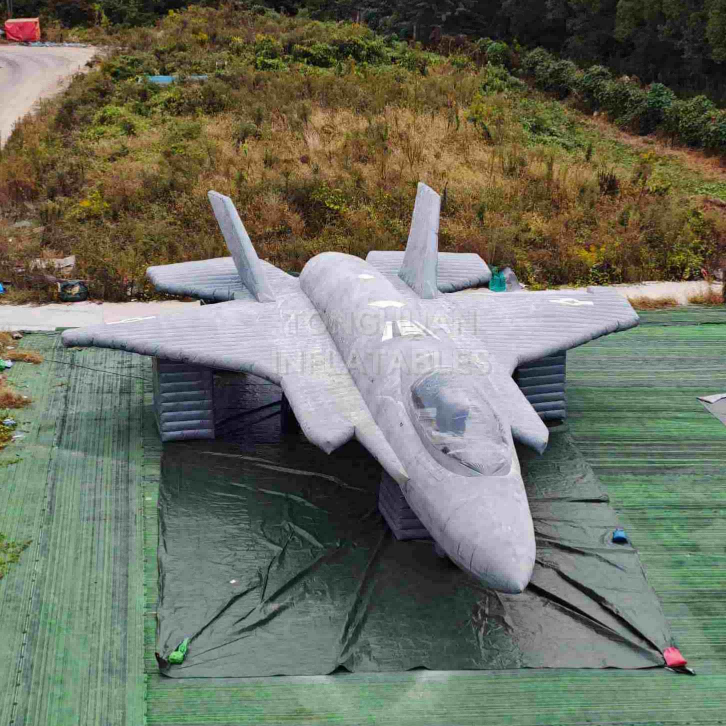 Custom Inflatable Fighter Jet Decoy Model with Realistic Aircraft Shape for Outdoor Simulation Training And Display Projects Worldwide