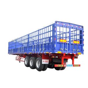 China Stainless Steel 3 Axle Cargo Trailer / Skeleton Semi Trailer For Construction Site factory