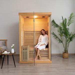 China 3KW Home Indoor Use Traditional Steam Wooden Sauna Room For 2 People on sale