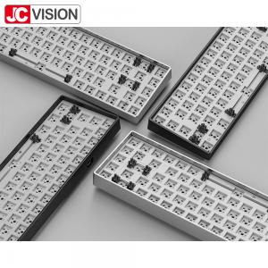 China Customized Style Aluminum 68 Keys Mechanical Keyboard Case Kit RGB LED Backlit factory