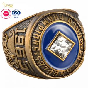 China Baseball World Champion Ring , Soft Enamel Custom Diamond Championship Ring on sale