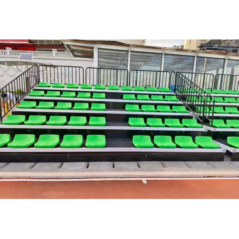 Customized Sizes Durable Construction Waterproof Seating Telescopic Bleacher Plastic Grandstand for Indoor Outdoor Use