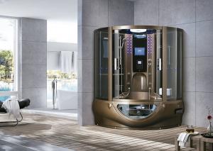 China Fan Shaped Bathroom Shower Enclosure , OEM ODM Shower Steam Room Unit on sale