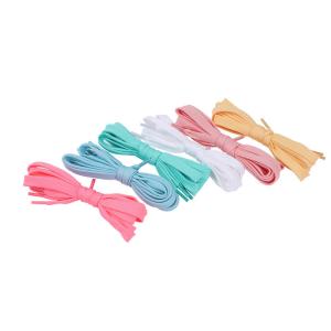 100% Polyester Flat Shoe Laces Rope Pink Shoelaces Bulk Customized