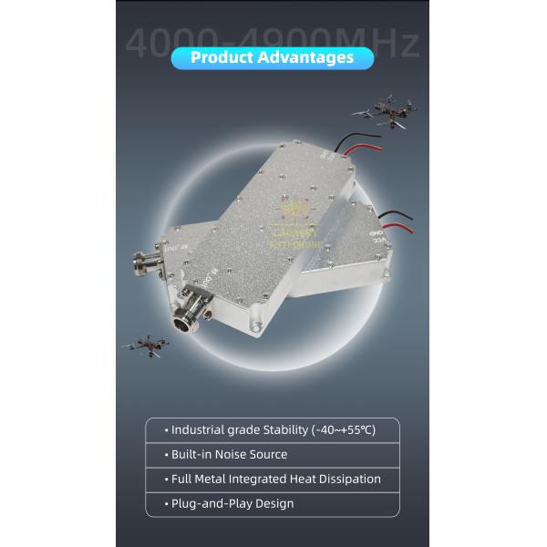 4000-4900Mhz 80w Wide Band Optional Lora GaN Anti FPV Digital Modulation Power Amplifier Module Counter Mavic Autel Disruption